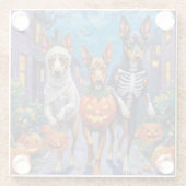 Dessous-de-verre En Verre Halloween de Kelpie australienne (Dos)
