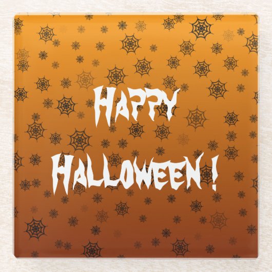 Dessous-de-verre En Verre Halloween Spider Web (Devant)