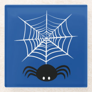 Dessous-de-verre En Verre Halloween Spider Web