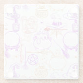 Dessous-de-verre En Verre Halloween Witchcraft Motif Neon 01 (Dos)