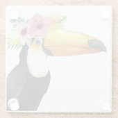 Dessous-de-verre En Verre Halo tropical - Toucan (Dos)