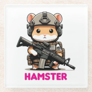 Dessous-de-verre En Verre Hamster tactique