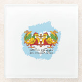 Dessous-de-verre En Verre Hansa Puttuwa – Two Entwined Swans (Devant)