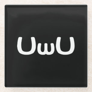 Dessous-de-verre En Verre Happy Anime Face Emoticon