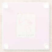 Dessous-de-verre En Verre Happy Chic Pink Flamingo (Dos)
