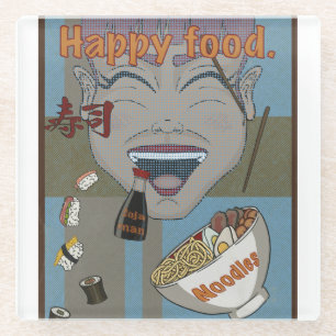 Dessous-de-verre En Verre Happy food