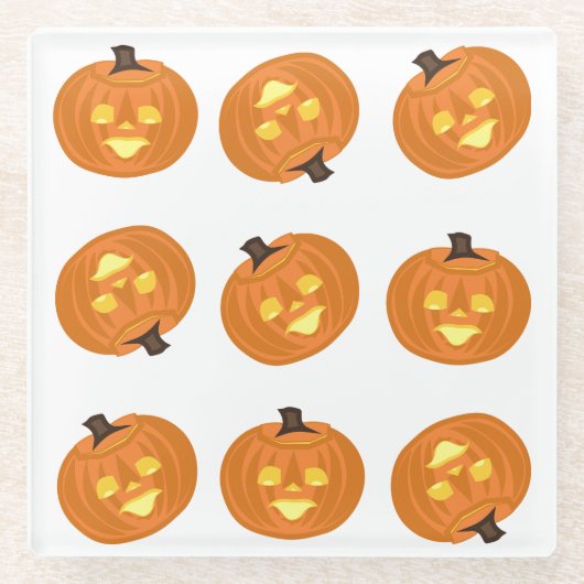 Dessous-de-verre En Verre Happy Halloween theme coasters (Devant)