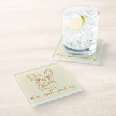 Dessous-de-verre En Verre Hard plastic coaster (Incliné)