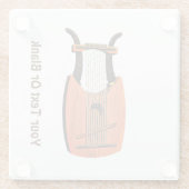 Dessous-de-verre En Verre Harpe du roi David (Dos)