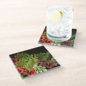 Dessous-de-verre En Verre Hawaii Aloha Flower Art Print (Incliné)