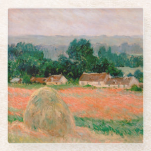Dessous-de-verre En Verre Haystack à Giverny - Claude Monet - 1886