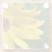 Dessous-de-verre En Verre Hélénium de marguerite jaune (Dos)