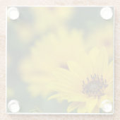 Dessous-de-verre En Verre Hélénium de marguerite jaune (Dos)