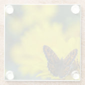 Dessous-de-verre En Verre Hélénium de marguerite jaune (Dos)