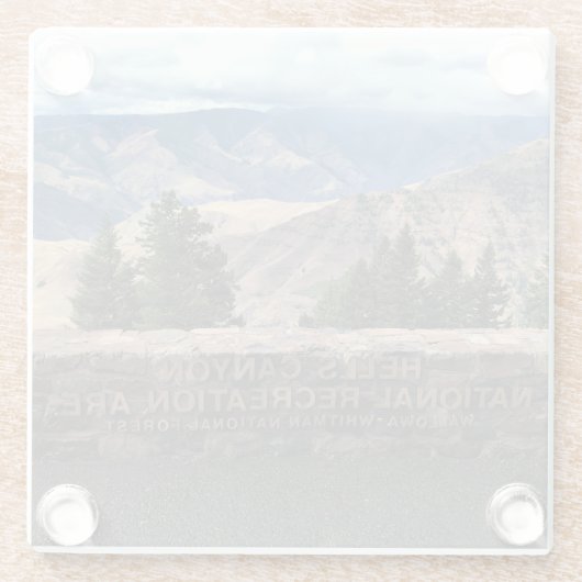 Dessous-de-verre En Verre Hells Canyon Pittoresque Byway, OU (Dos)