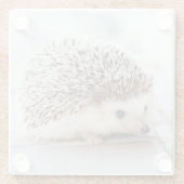 Dessous-de-verre En Verre Hérisson mignon de bébé (Dos)