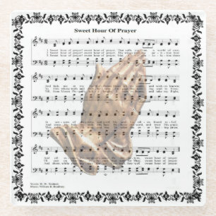 DESSOUS-DE-VERRE EN VERRE HEURE DOUCE DE PRAYER*