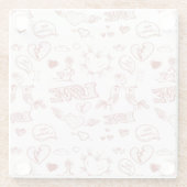 Dessous-de-verre En Verre Heureuse Sainte-Valentin (Dos)