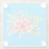 Dessous-de-verre En Verre Hibiscus aquarelle (Dos)