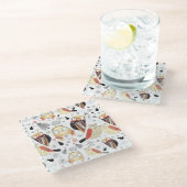 Dessous-de-verre En Verre Hibou drôle de texture (Incliné)