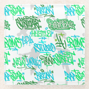 Dessous-de-verre En Verre Hip hop Street Arts Motif