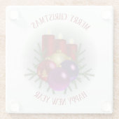 Dessous-de-verre En Verre Holly Berries (Dos)