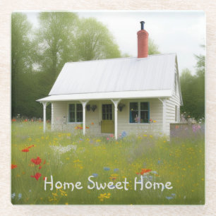 Dessous-de-verre En Verre Home Sweet Home Ménage domestique