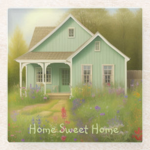 Dessous-de-verre En Verre Home Sweet Home Ménage domestique