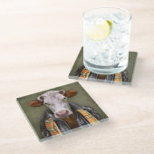 Dessous-de-verre En Verre Homme de vache (Incliné)