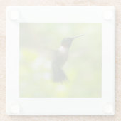 Dessous-de-verre En Verre Homme Ruby Throat Hummingbird (Dos)