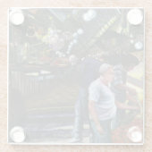 Dessous-de-verre En Verre Hommes de commerce, Jérusalem (Dos)