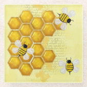 Dessous-de-verre En Verre Honey Comb 3D Whimsey (Devant)