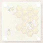 Dessous-de-verre En Verre Honey Comb 3D Whimsey (Dos)