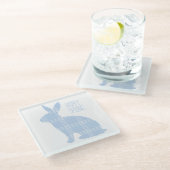Dessous-de-verre En Verre Hoppy Spring Home Décor avec lapin (Incliné)