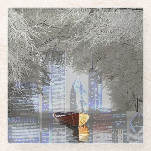 Dessous-de-verre En Verre Horizon (Devant)