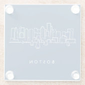 Dessous-de-verre En Verre Horizon de Boston (Dos)