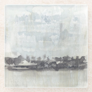 Dessous-de-verre En Verre Horizon de ciel - couleurs neutres