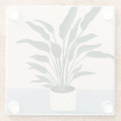 Dessous-de-verre En Verre Houseplant (Dos)