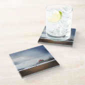 Dessous-de-verre En Verre Huntington Beach Pier, CA (Incliné)