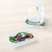 Dessous-de-verre En Verre Husky joy (Incliné)