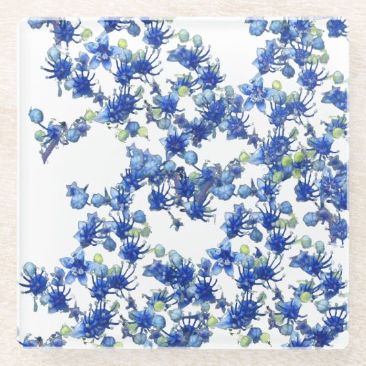 Dessous-de-verre En Verre Hydrangea (BGC transparent) (Devant)
