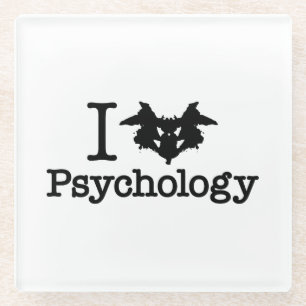 Dessous-de-verre En Verre I Coeur (Rorschach Inkblot) Psychologie