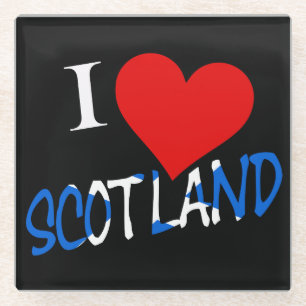 Dessous-de-verre En Verre I Heart Scotland overlay Glass Dessous de verre cn