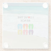 Dessous-de-verre En Verre I Love the Beach,  (Dos)
