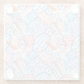 Dessous-de-verre En Verre Icône Voyage (Dos)