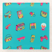 Dessous-de-verre En Verre Iconic 90's - thème rétro amusant (Devant)