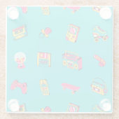 Dessous-de-verre En Verre Iconic 90's - thème rétro amusant (Dos)