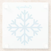 Dessous-de-verre En Verre Icy Blue Snowflake Thunder_Cove (Dos)