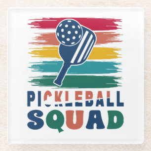 Dessous-de-verre En Verre Idée cadeau pour joueurs de pickleball