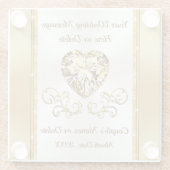 Dessous-de-verre En Verre Idées Cadeaux Mariages, Magnifiques, Personnalisée (Dos)